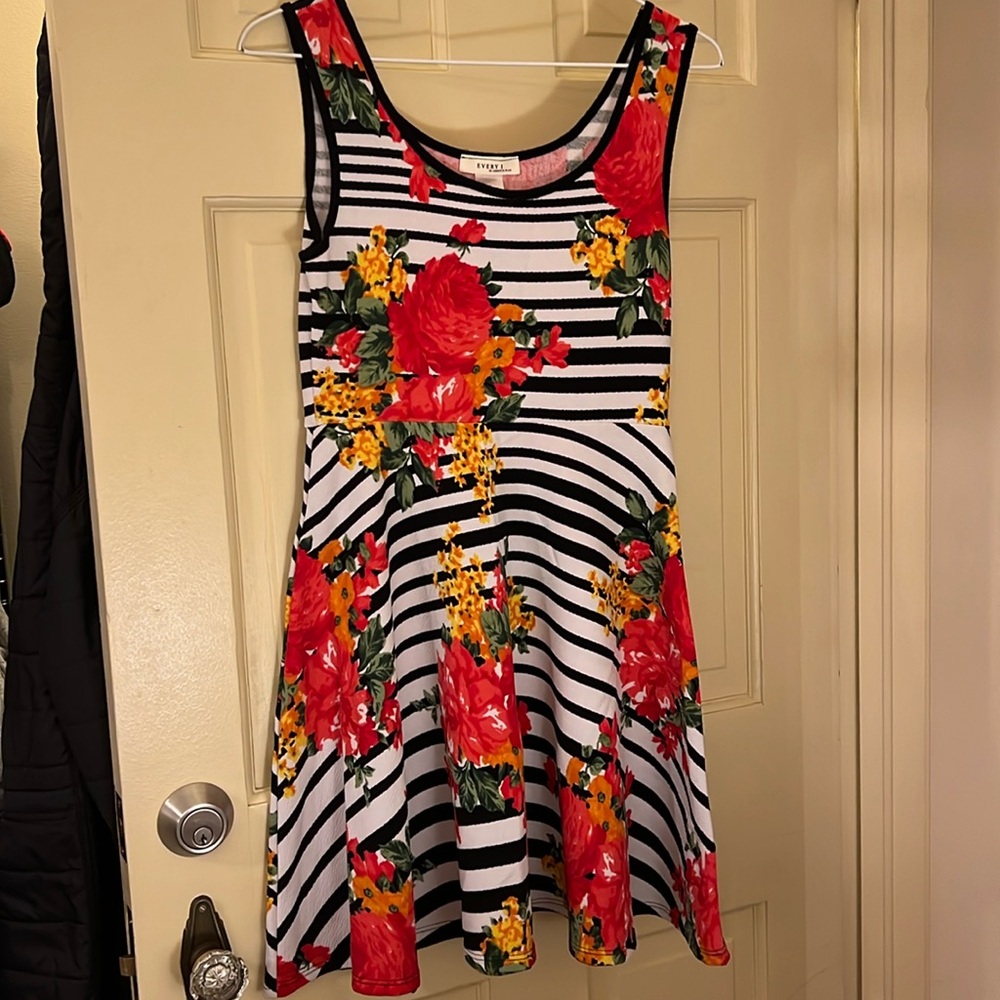Floral stripe dress
